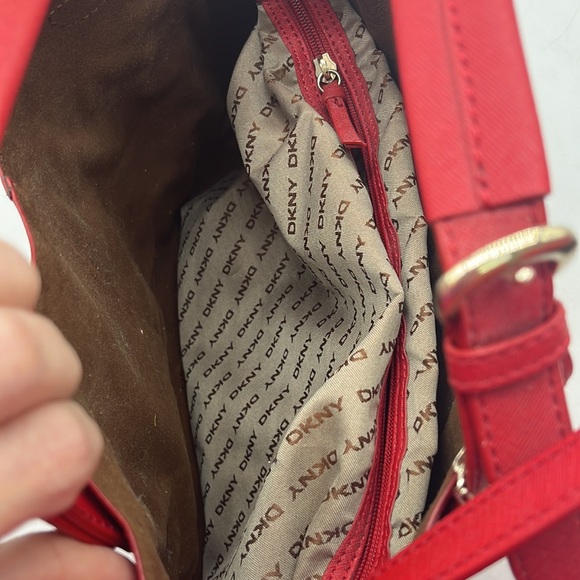 Dkny Bags Dkny Red Crossbody Bucket Bag Crossbody And Handles